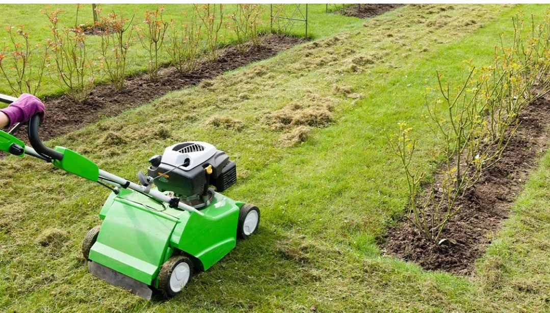 Landscape Maintenance Power Raking Dethatching